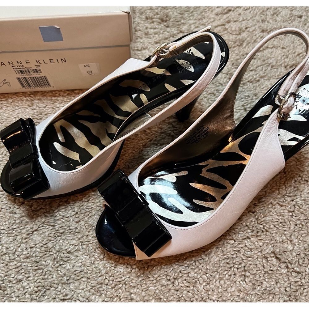 Anne Klein Akeuropia Heeled‎ Sandal, Size 6.5.  Worn Once.  Boxed.